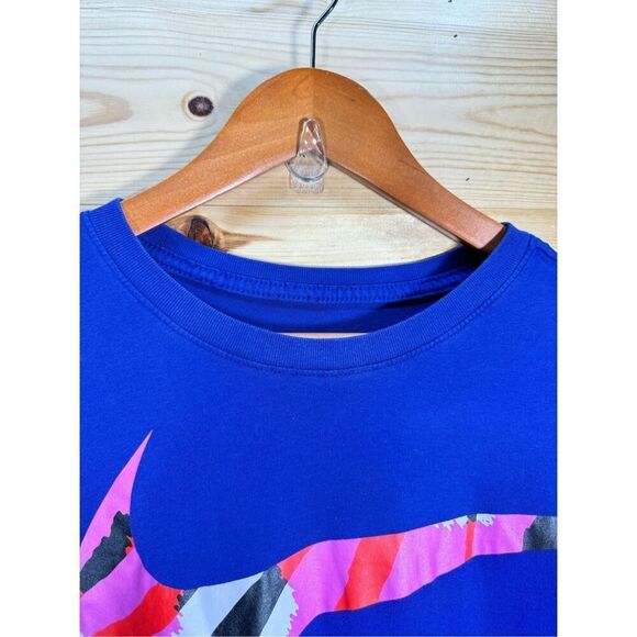 Nike Dri Fit Men's Size Large Sport Clash Training T-Shirt Purple/Blue Short Sle - Picture 4 of 12